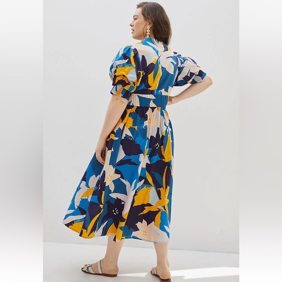 NWT Anthropologie Conditions Apply Ronika Maxi
Dress Puff Sleeve Floral Print XL - Picture 3 of 16